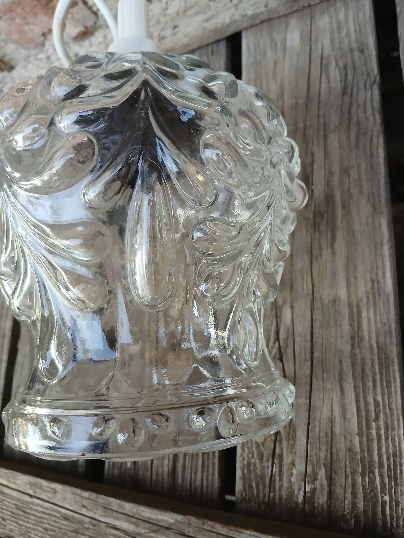 Vintage glass pendant/lamp
