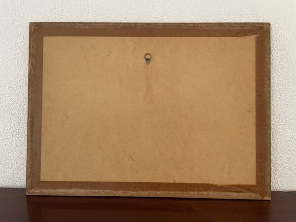 Carte vintage de la Guadeloupe encadrée