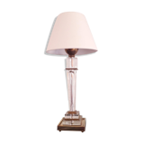 Lampe de table française en lucite et laiton, milieu du siècle
