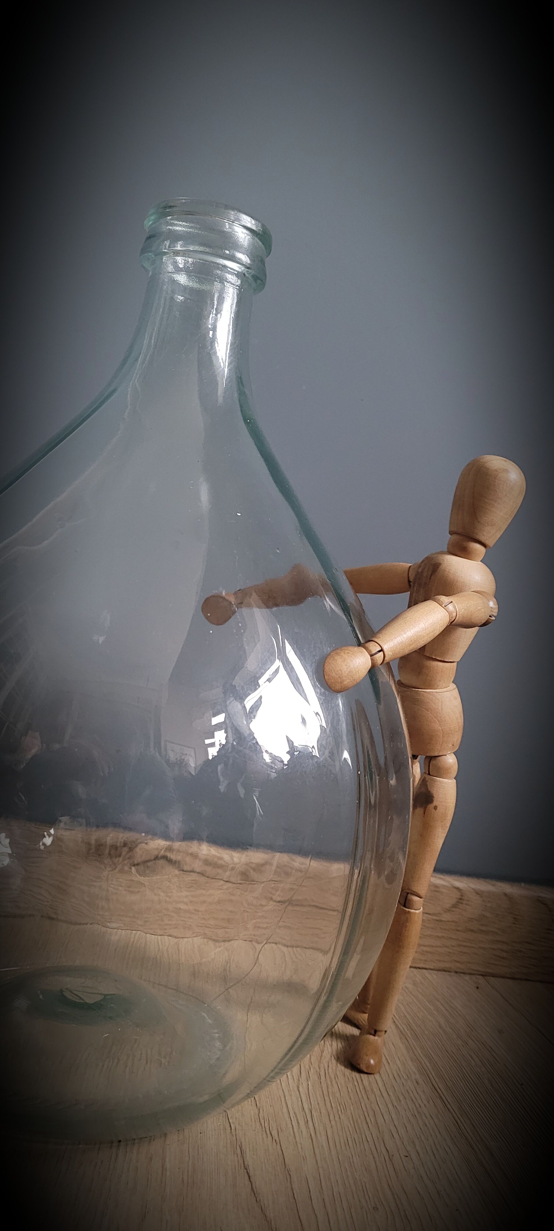 Demijohn 10L transparent round