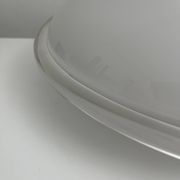 Vintage opal glass ceiling light Saturne Leucos 1970 Italy Diameter 39