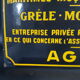 Advertising enamel plate "General insurance company... Miscellaneous risks... Hail, livestock mortality..." 50x 42 cm