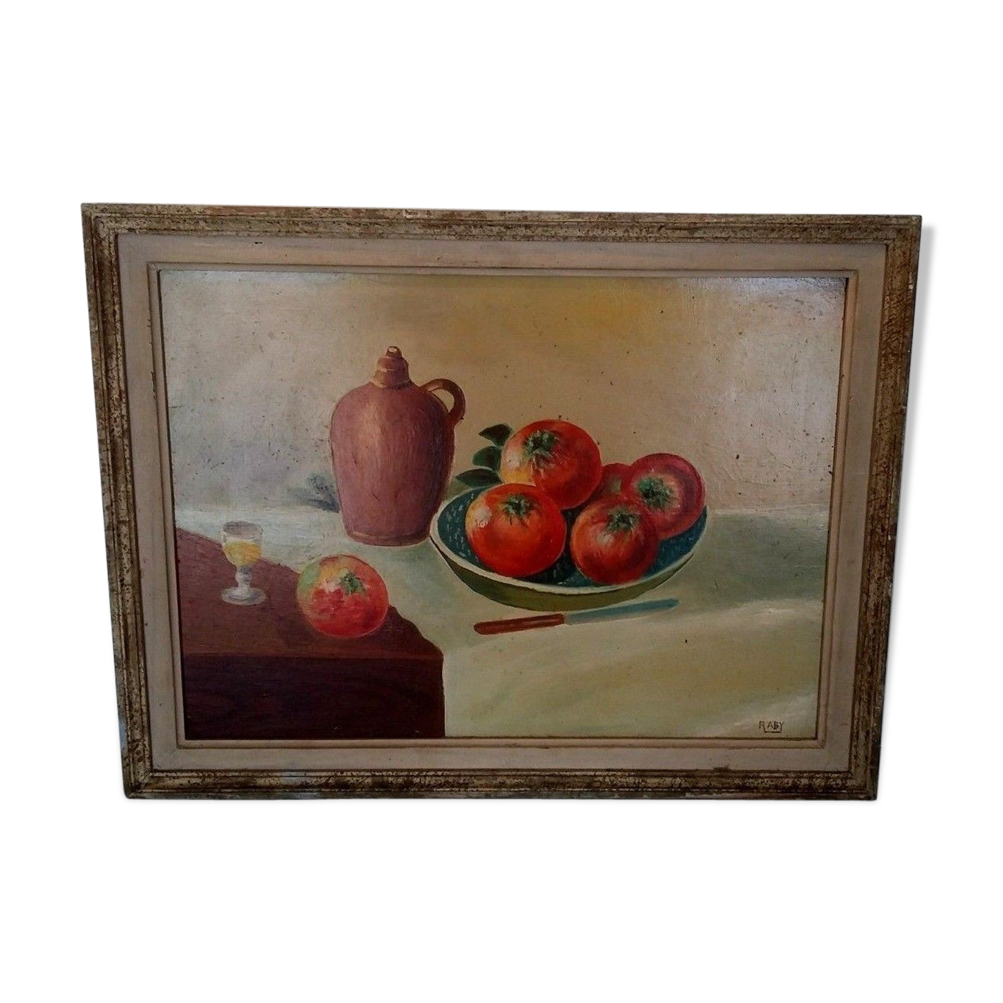 Oil painting, still life