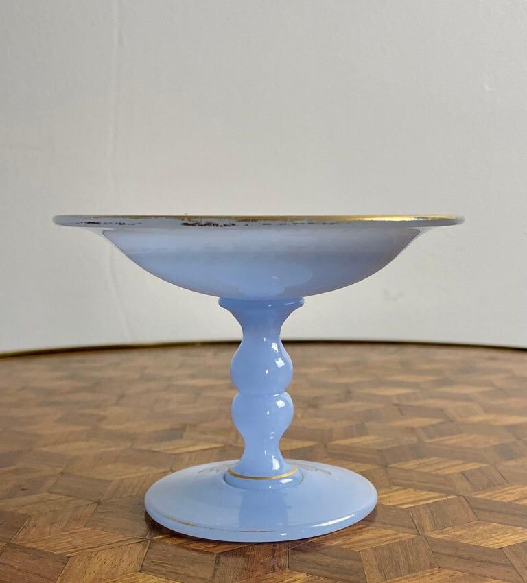 19th century opaline jewelry dish