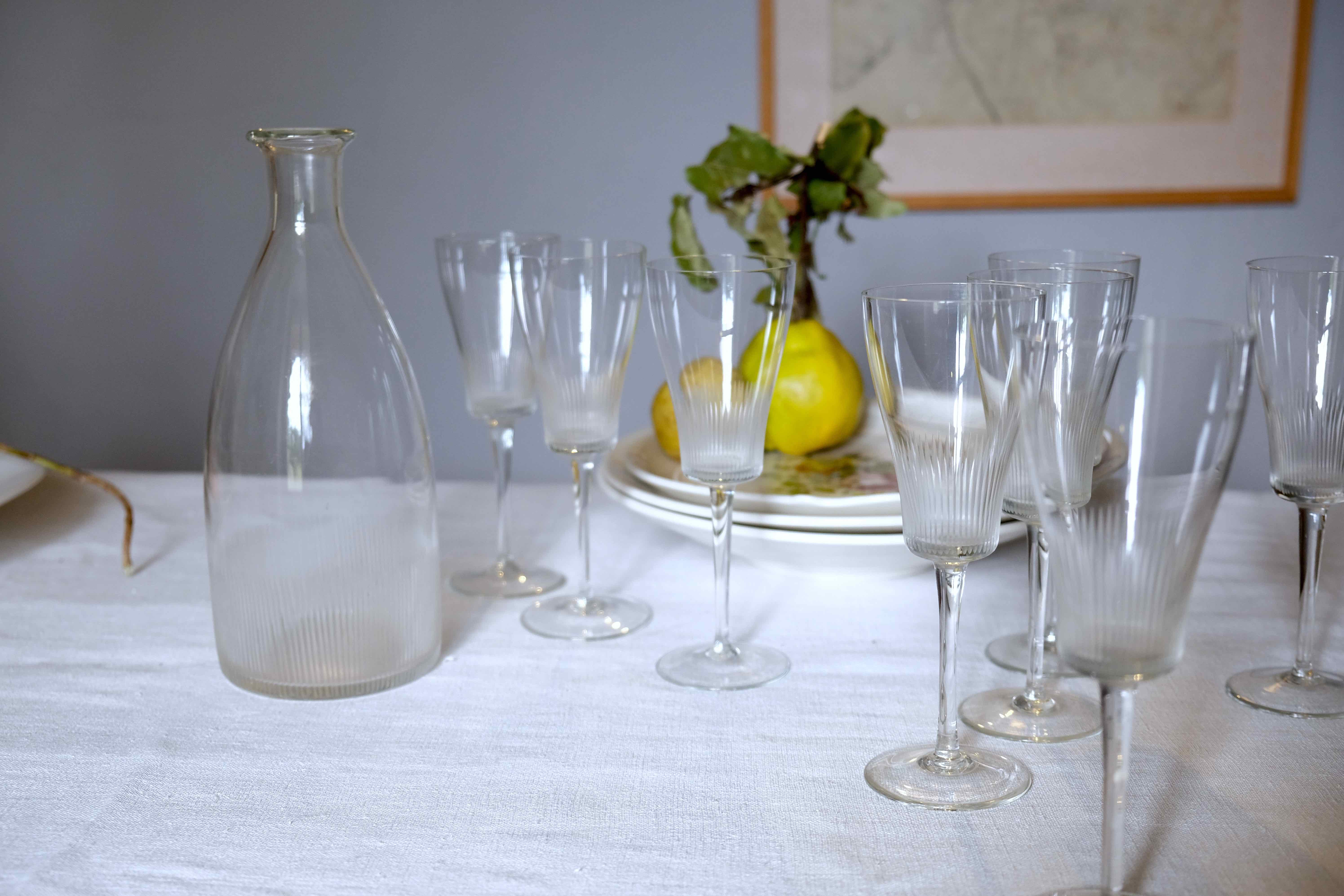 Carafe antique crystal end time Napoleon