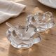 Pair of crystal salt cellars from Daum France with box and spoon.