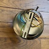 Opaline glass globe ceiling light, 30 cm, white glass, wall light with stainless steel fixings