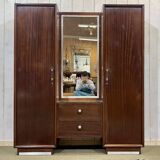 Art Deco wardrobe-dressing table stamped RINCK 115 Faubourg St Antoine Paris