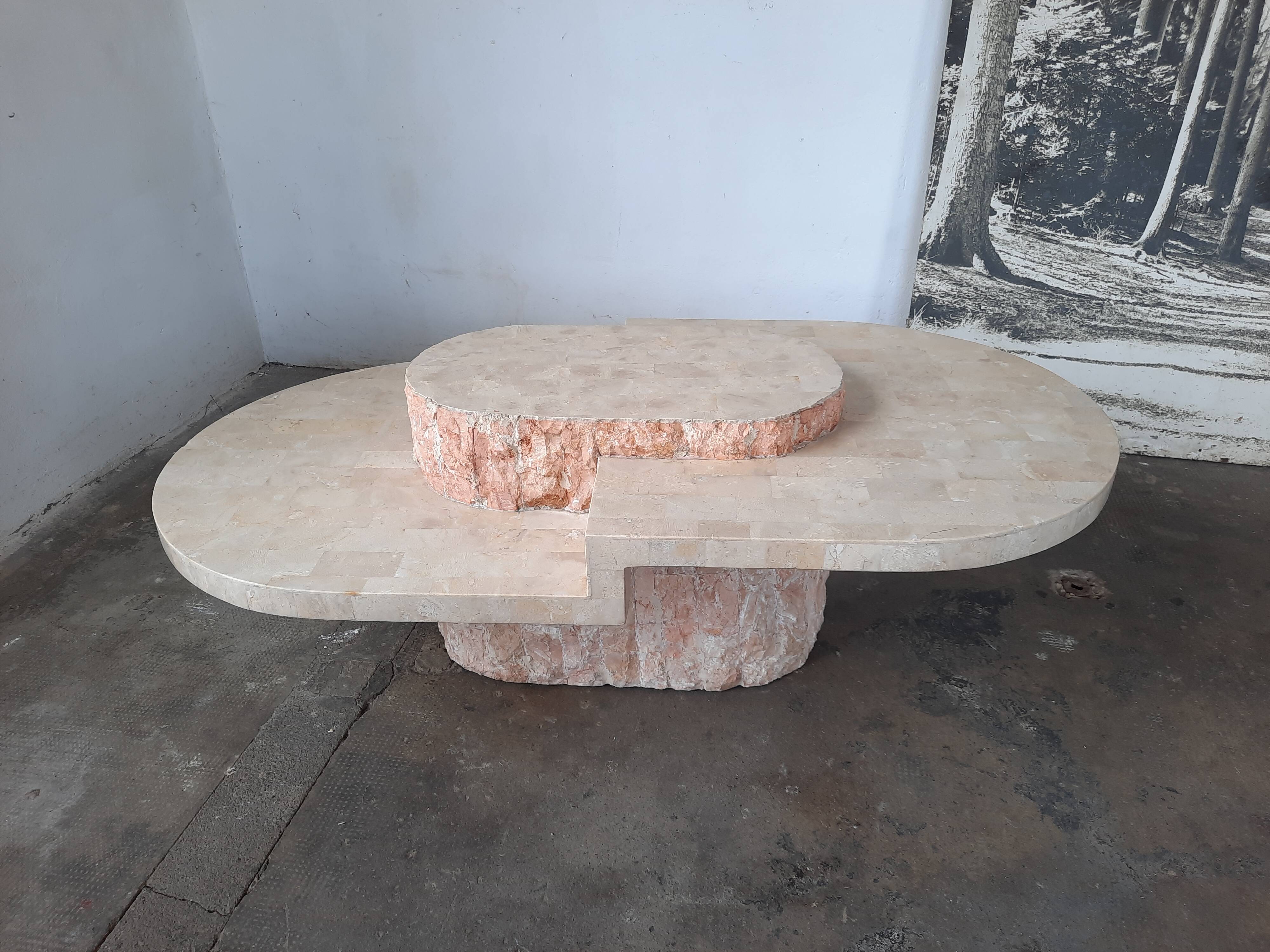 Magnussen Ponte Travertine Veneer Coffee Table