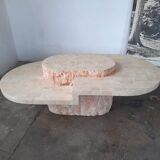 Table basse placage de travertin Magnussen Ponte