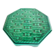 Digoin art deco trivet, vintage French, 1940s