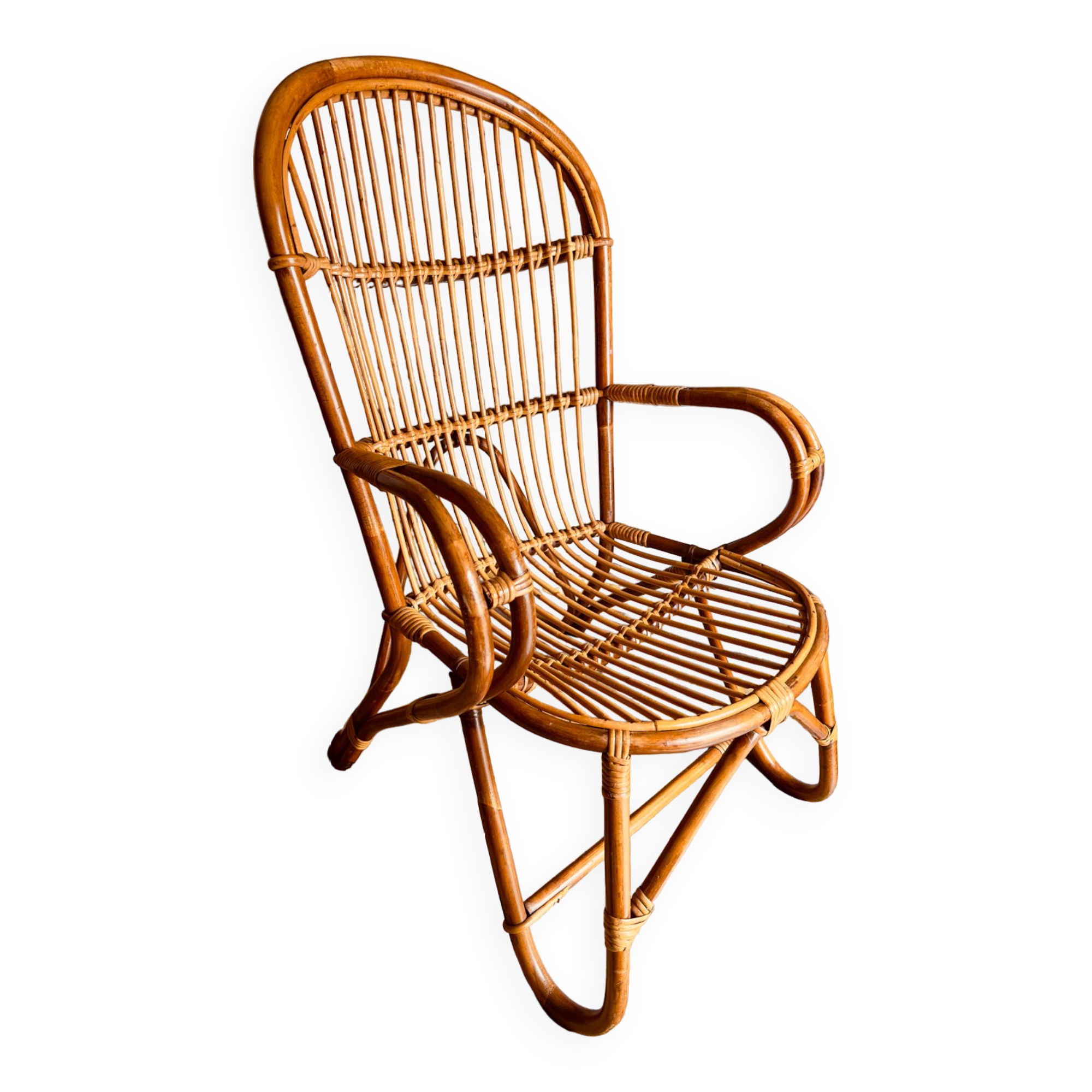 Rattan armchair