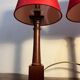 Pair of solid wood column lamps