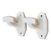 Patères en porcelaine blanche, années 50