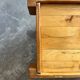 1970s Brutalist Danish Side Table in Solid Pine — Light Brown Natural Wood, Low Rectangular