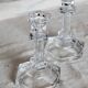 Vintage cut glass candle holders