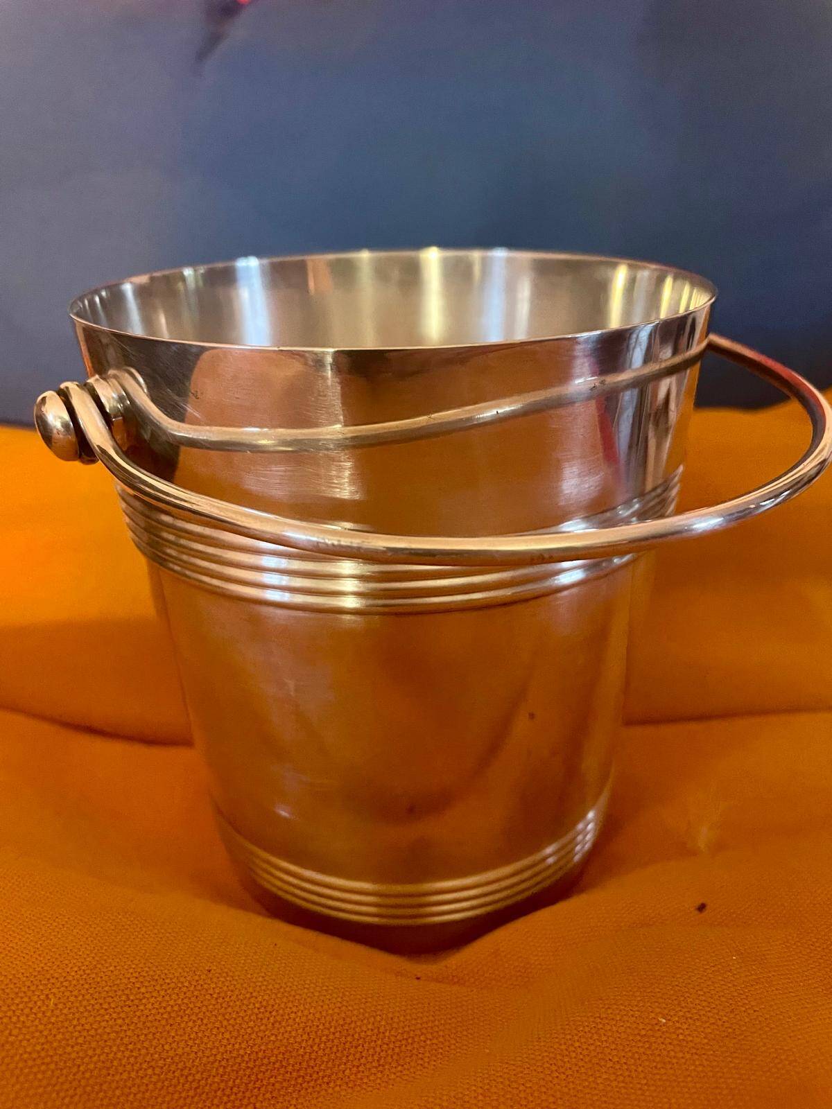 Christofle silver-plated ice bucket model Biarritz