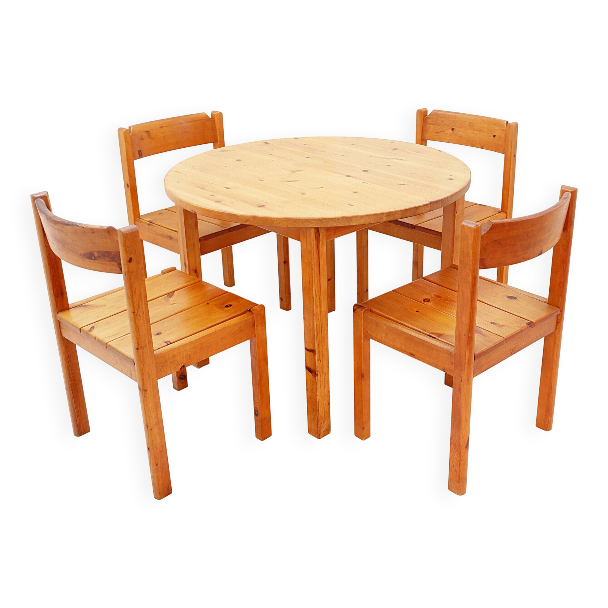 Ensemble de salle à manger suédois en pin, milieu du siècle - années 1970