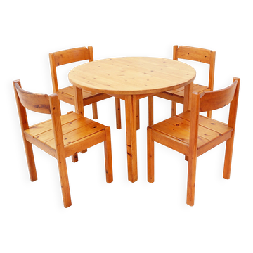 Mid-Century Swedish Pine Dining Set - 1970s