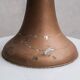 Large mid-century metal and opaline glass french pendant light