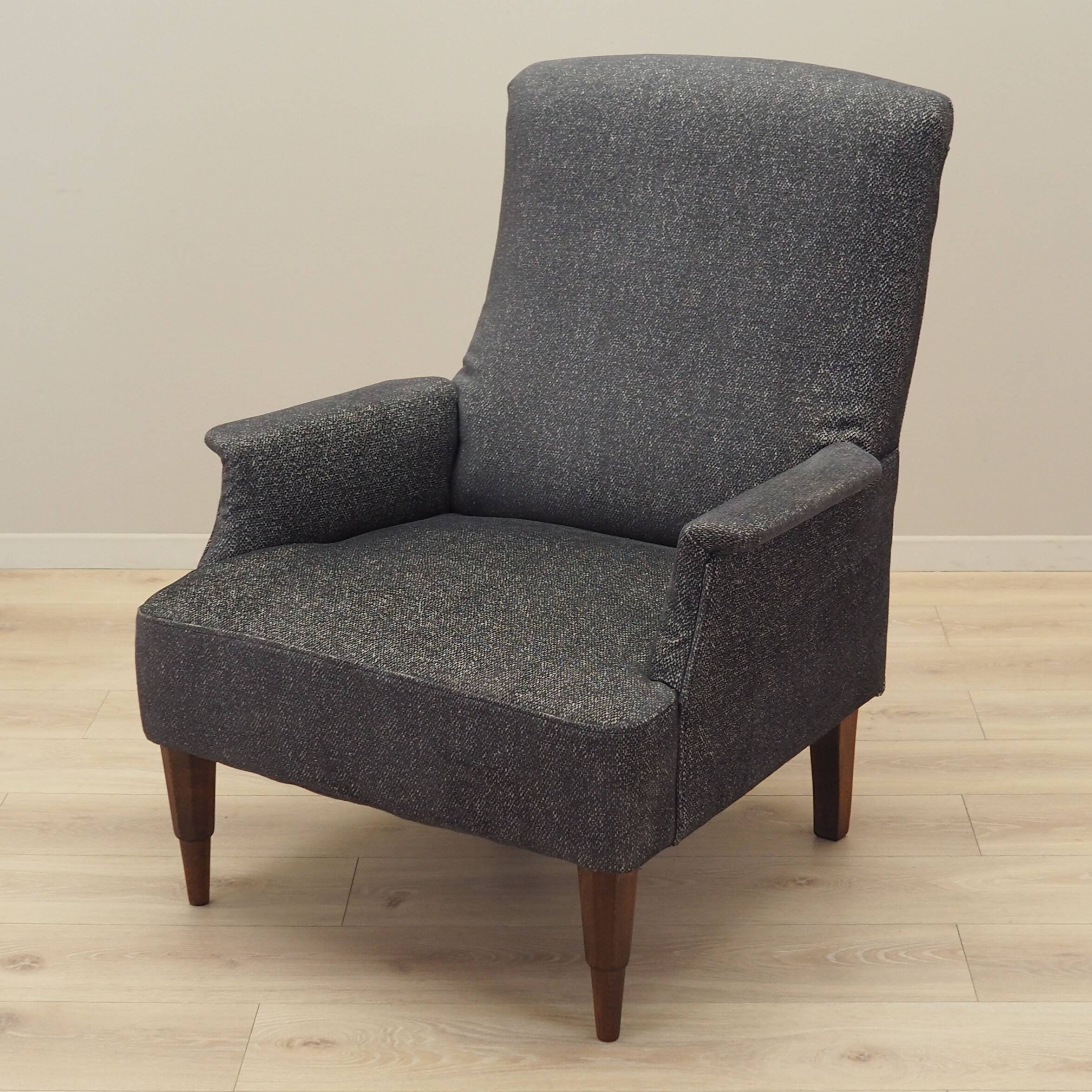 Grey armchair, Italian design, 1970s, production: Italy