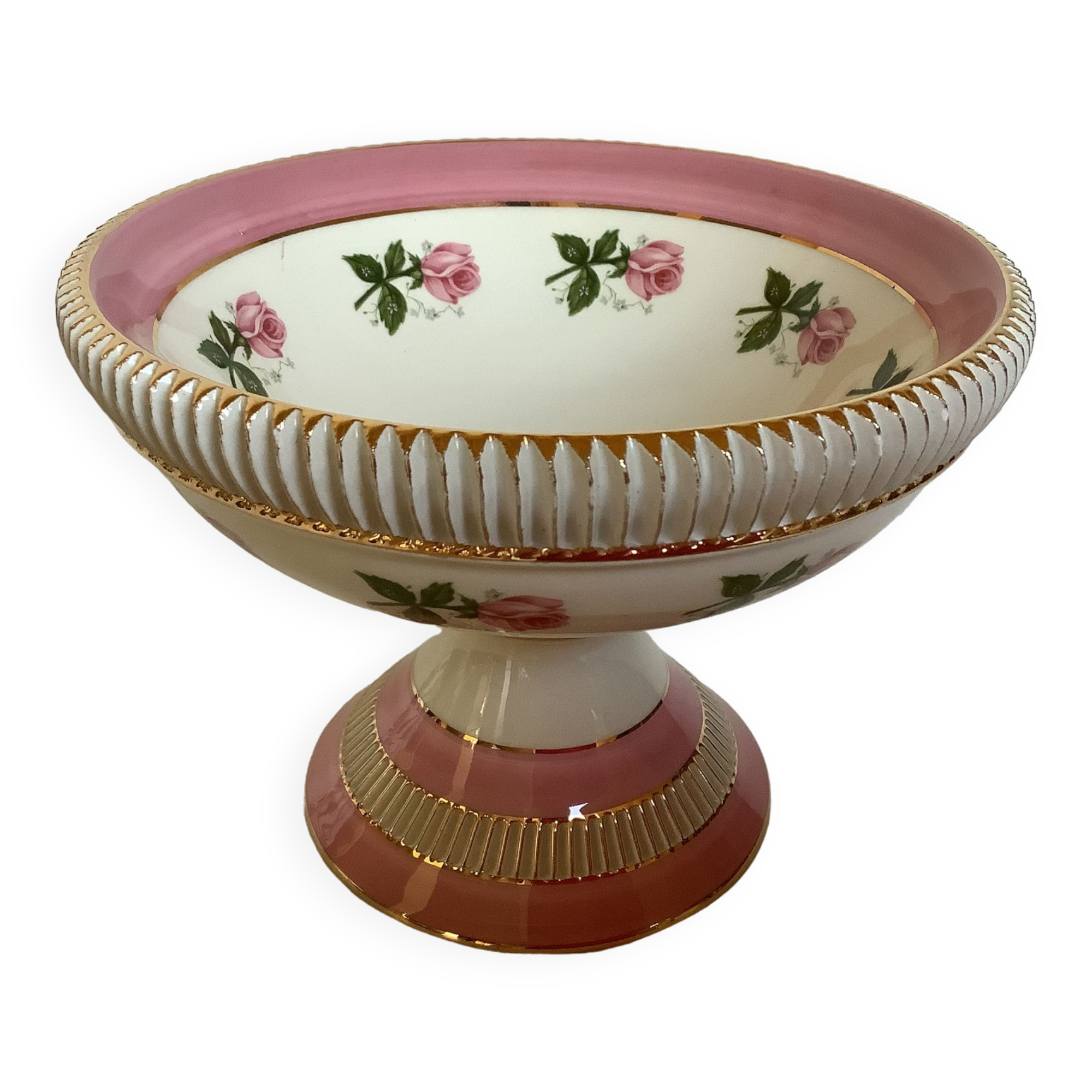 Empty pocket small foot cup pink flowers