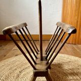 Brutalist magazine rack in the style of Jean Touret, 1950s.