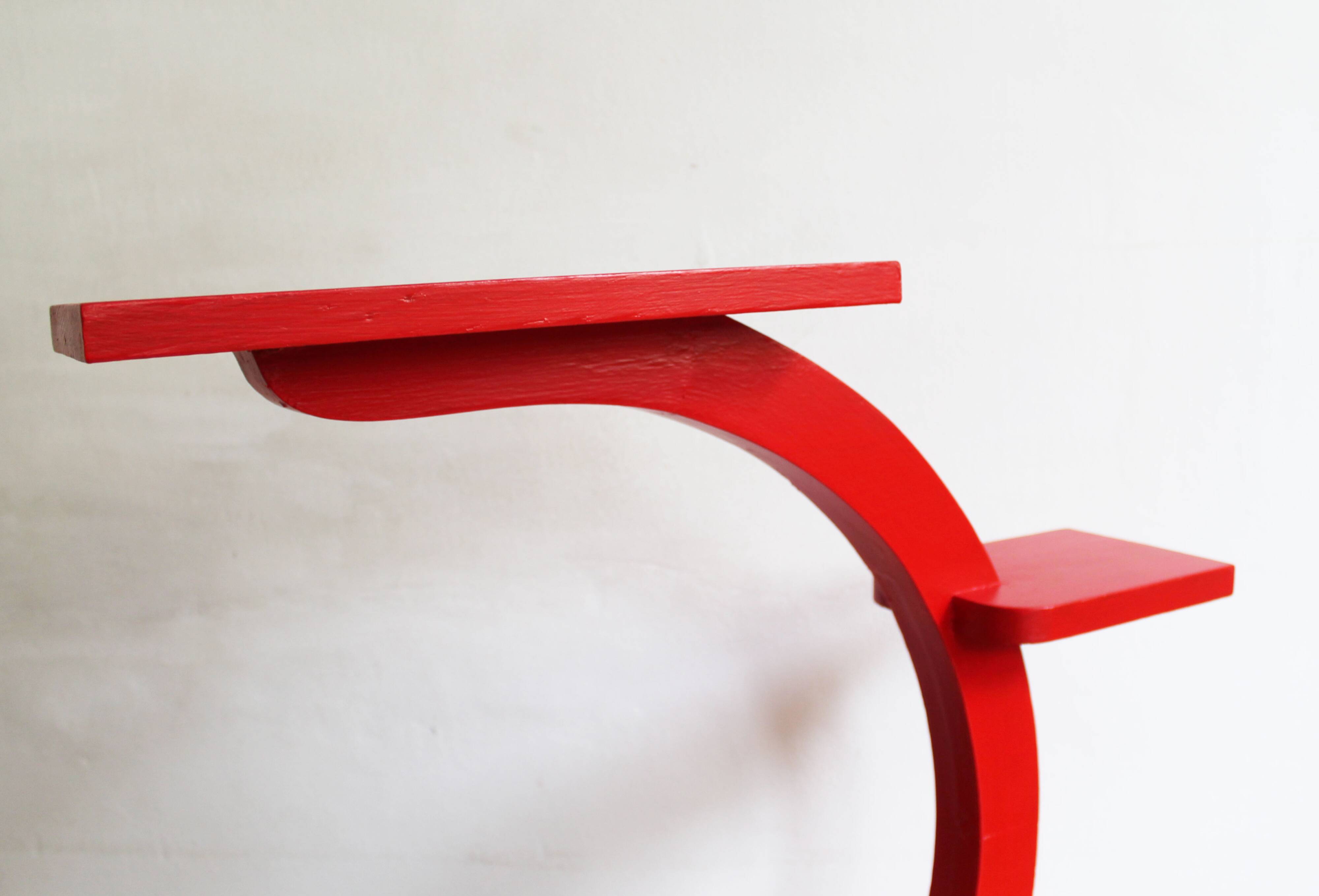 Red Modernist Flower Stand