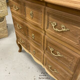 Louis XV style chest of drawers in raw wood