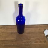 Series of five bottles / jars of cobalt blue apothecary