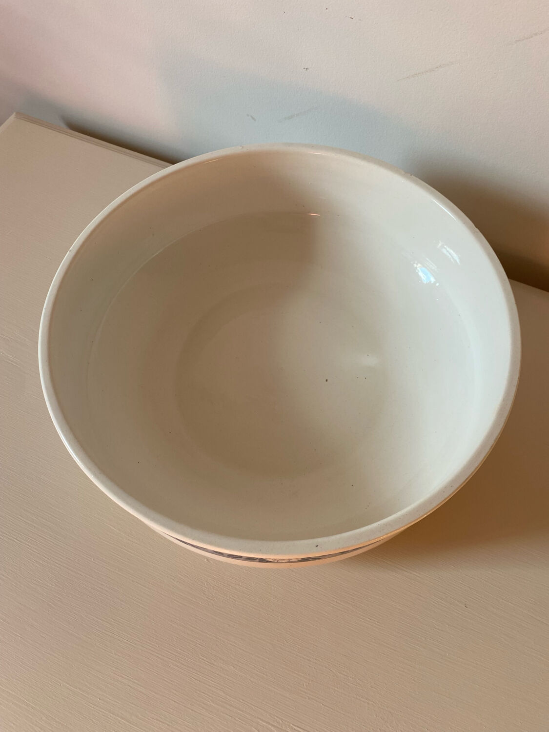 Old earthenware basin from Sarreguemines