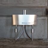 Vintage wall light, chrome steel wall light, Jean Gandelin wall light