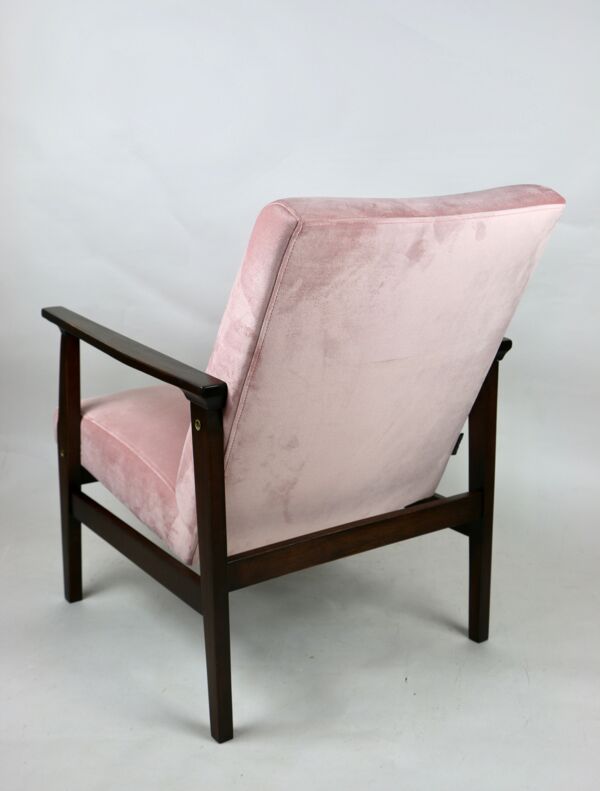 fauteuil En Velours Rose Années 1970