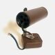 Pair of 70s dark brown adjustable wall lights