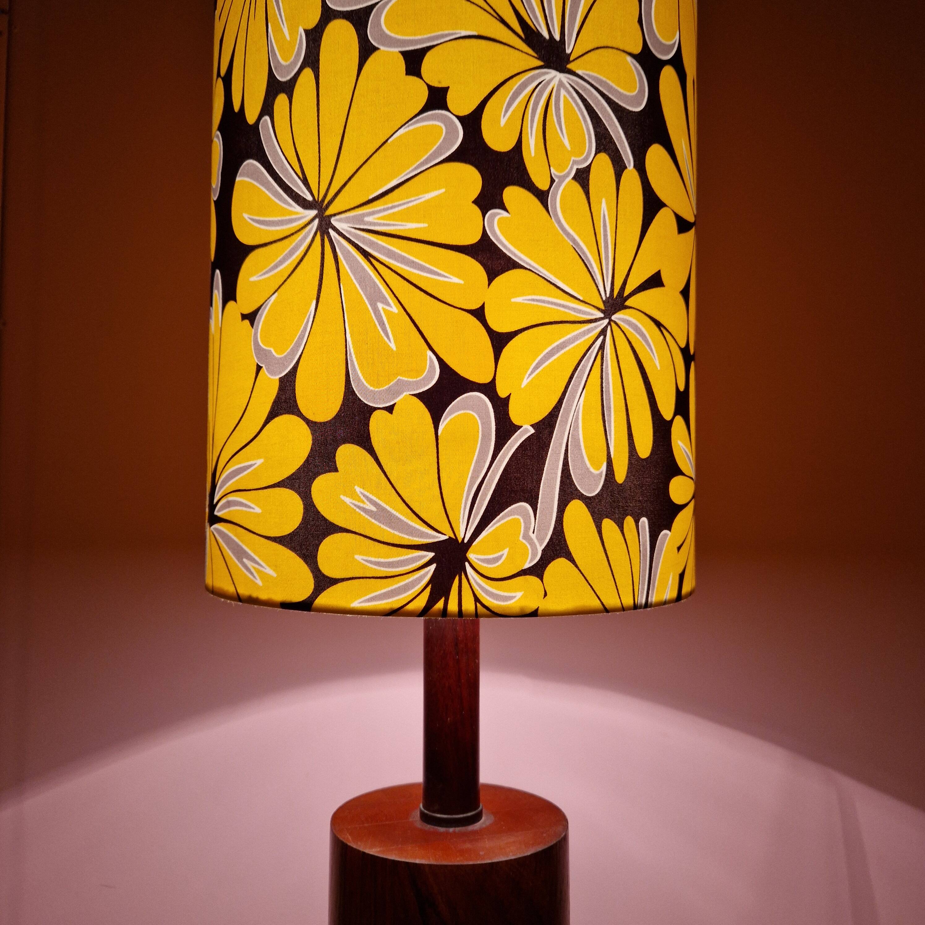 Rosewood and brass danish floor lamp, 1960s