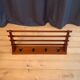 Teak wall coat rack, Denmark, 1960s
