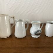 Set of 4 Vintage Porcelain Milk Jugs