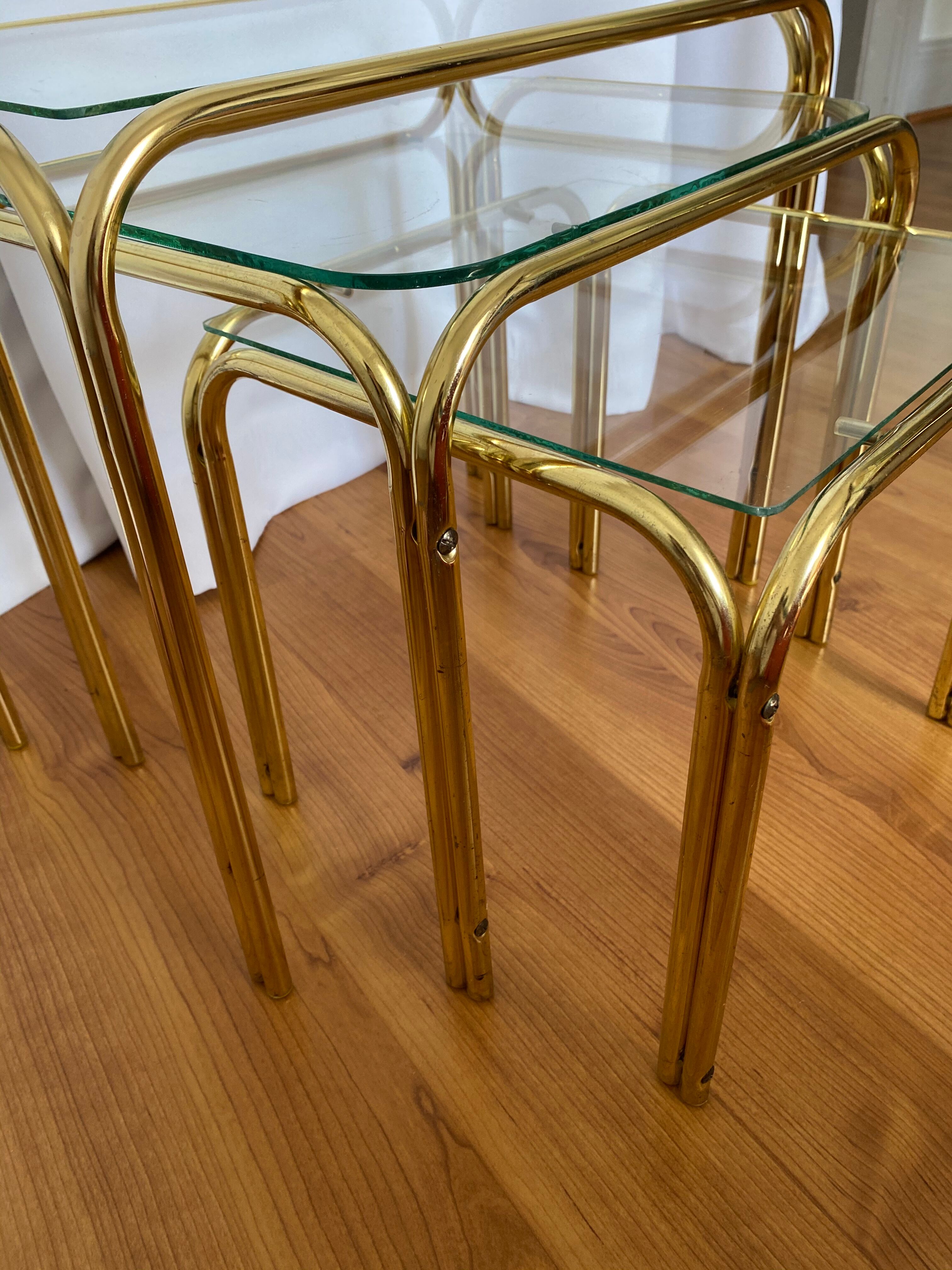 Golden metal tables