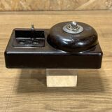 Interrupteur bakelite , années 50, avec portes fusibles