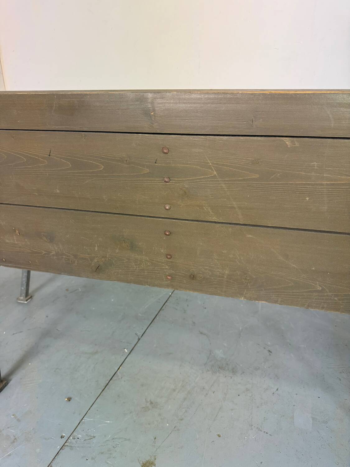 Banc Moderniste en Bois et Acier par Dom Hans van der Laan, 1965