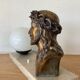 Lampe  bronze Christ signé L. Artaux