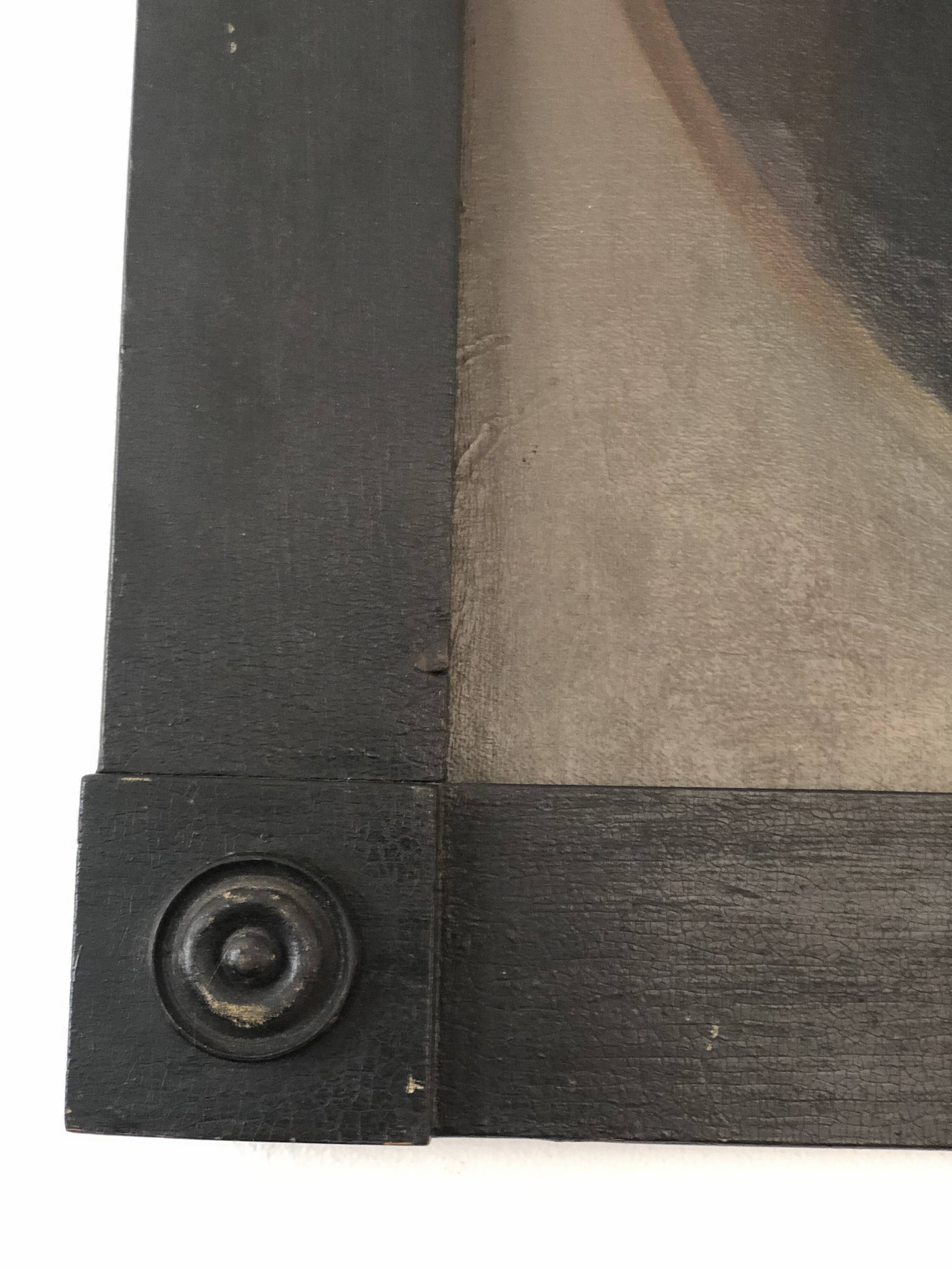 Peinture de portrait militaire antique de grand format d'un baron allemand, 1870