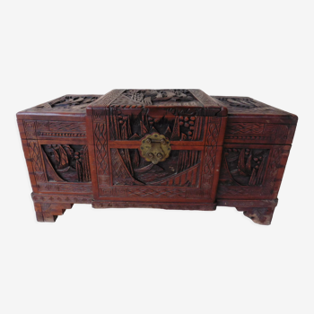 Old chest in camphor tree Indochina early twentieth century