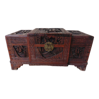 Old chest in camphor tree Indochina early twentieth century