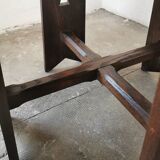 Arts and crafts style oak side table, 1950s