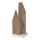 Bruno Gambone signed stoneware sculpture, geometric shape, terracotta finish, 1990