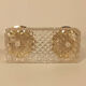 Vintage antique candle holder in molded and gilded glass