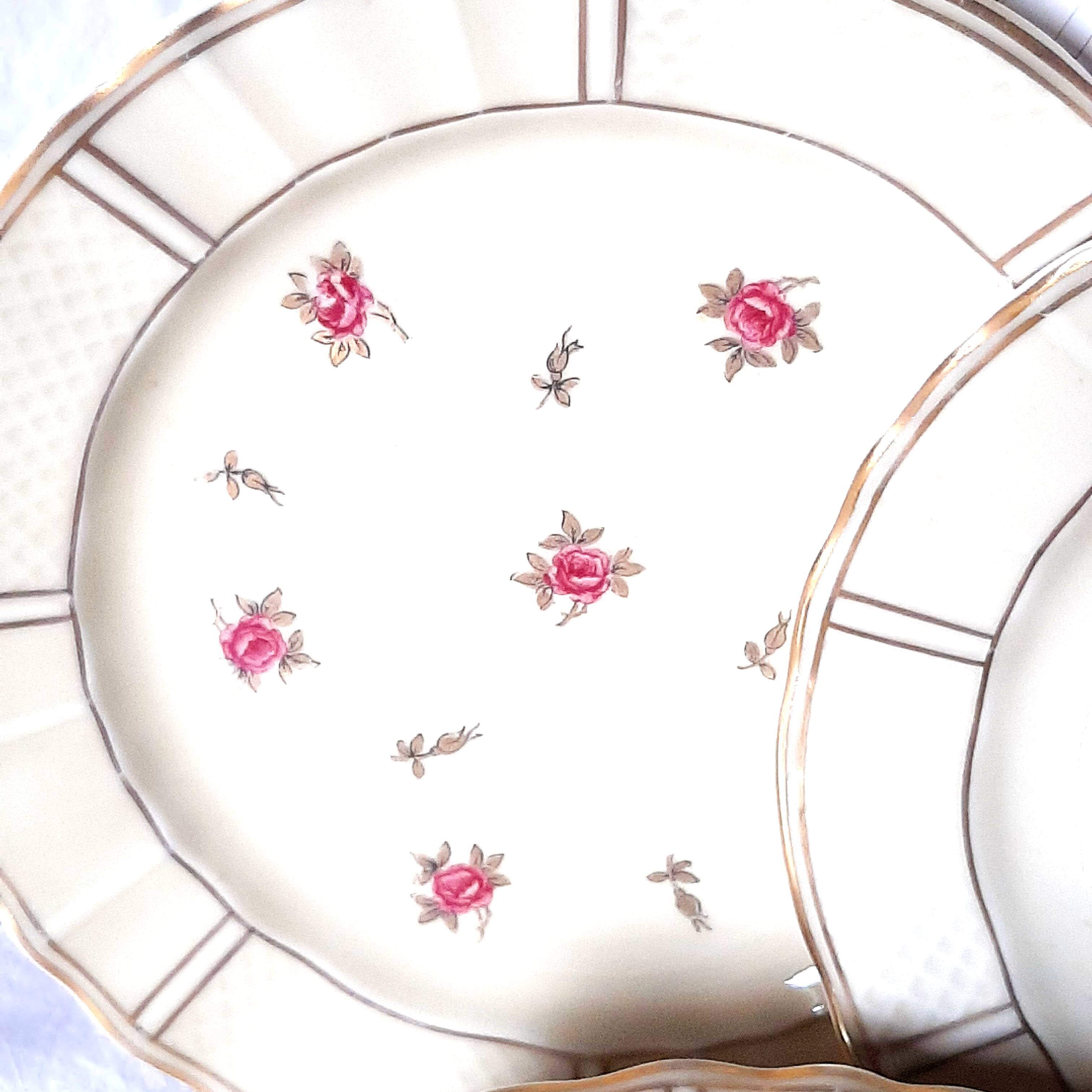 Vintage Bernardaud Limoges porcelain dessert plates