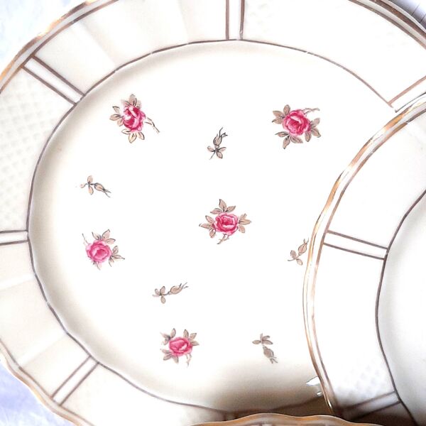 Assiettes à dessert en porcelaine de Limoges vintage Bernardaud