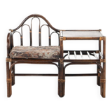 Bamboo and rattan bench